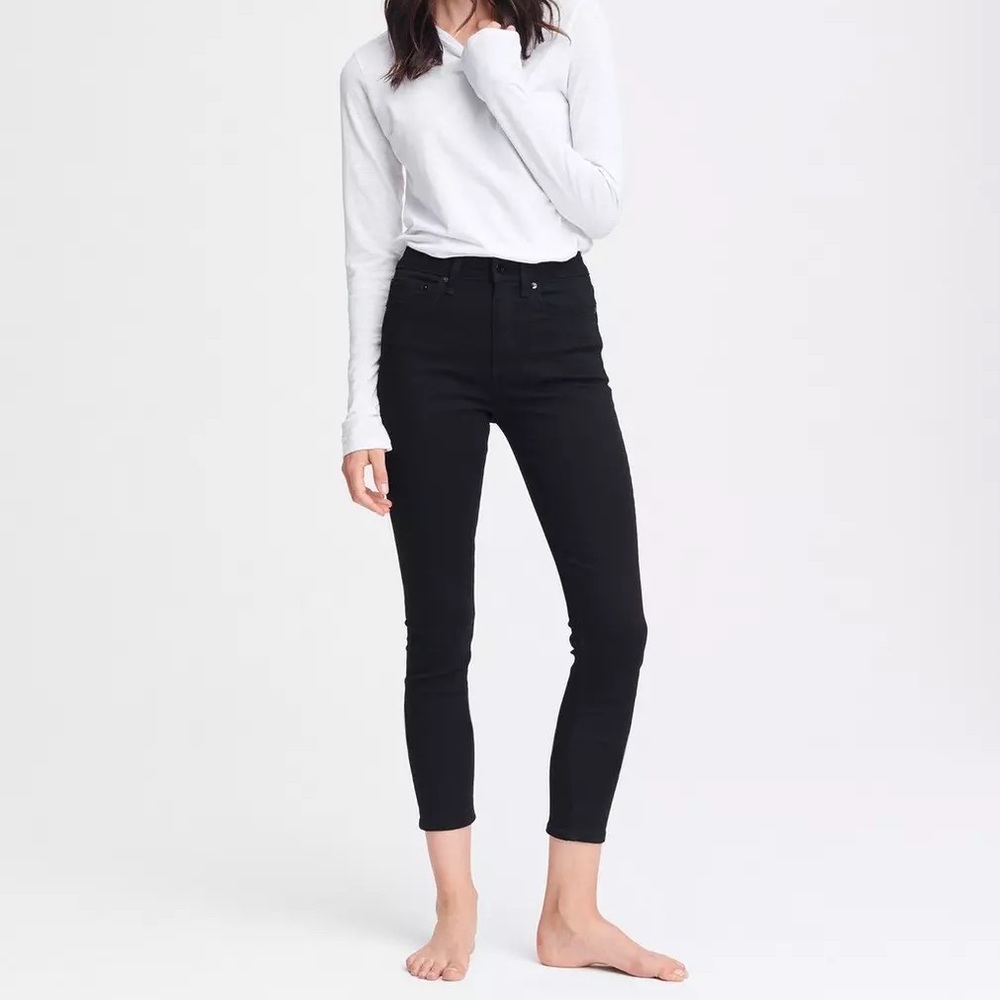 Rag & Bone Nina High-Rise Ankle Skinny No-Fade Black Jeans